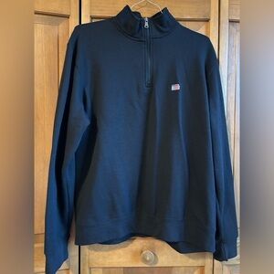 Chaps Men's black sz Large half zip sweater, like new, cozy, warm